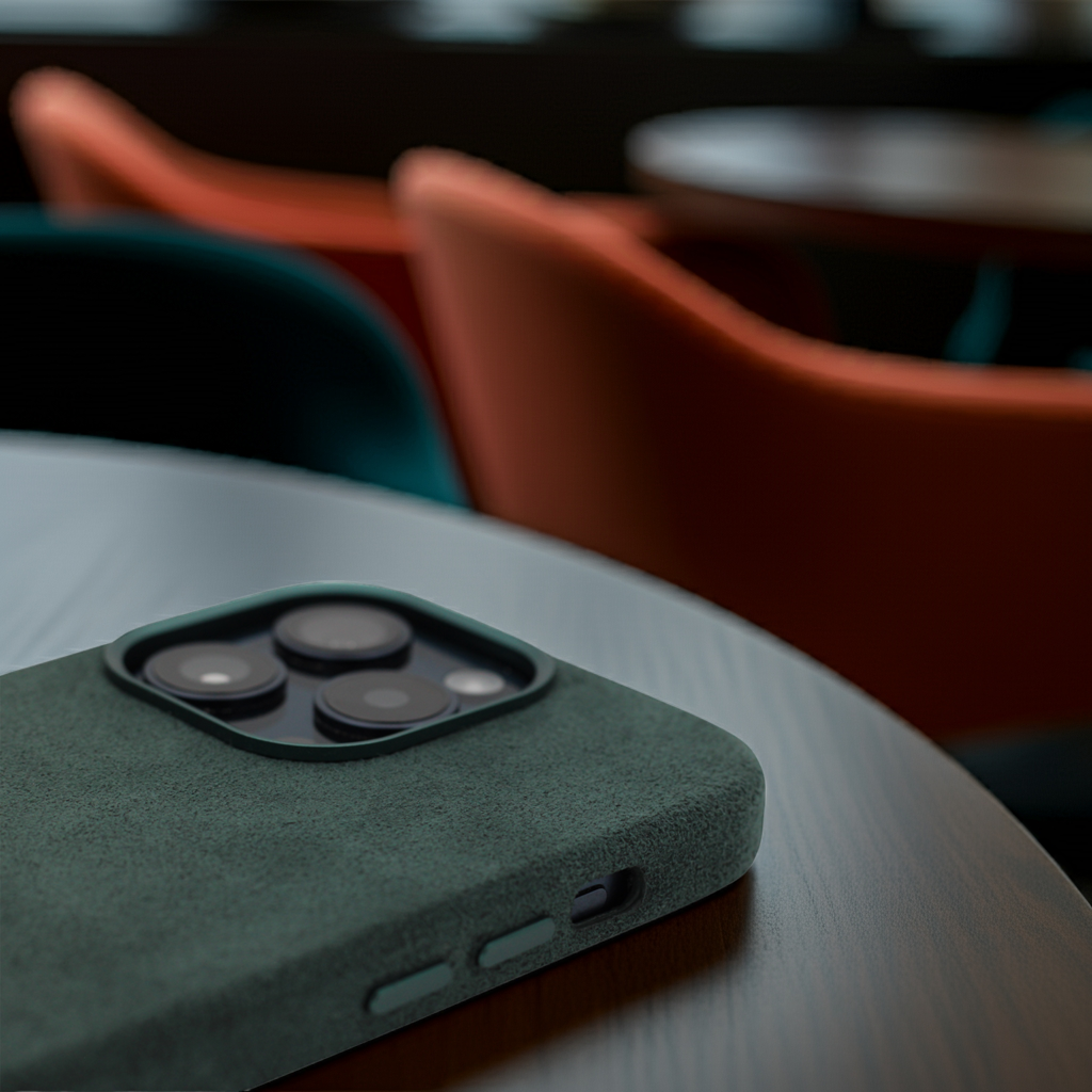 PROTARA Alcantara iPhone 14 Pro Case - Expedition Green