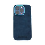 PROTARA Alcantara iPhone 14 Pro Case - Ocean Voyage Blue
