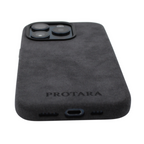 PROTARA Alcantara iPhone 15 Pro Case - Midnight Jet Black