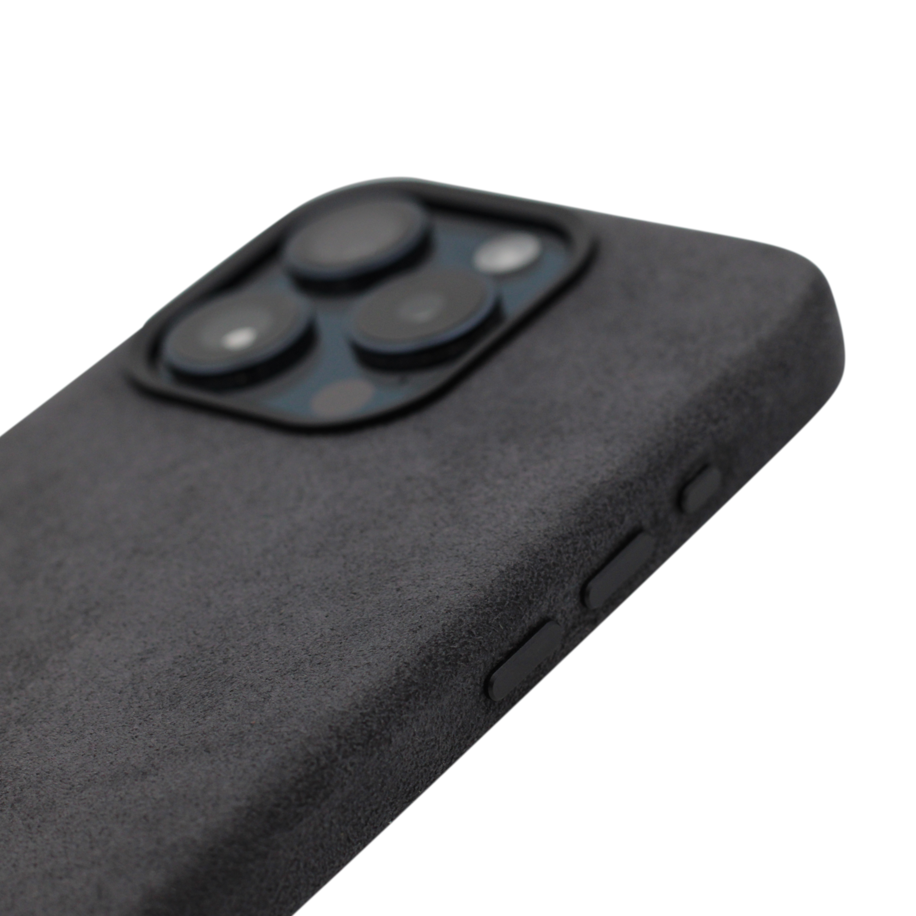 PROTARA Alcantara iPhone 15 Pro Case - Midnight Jet Black