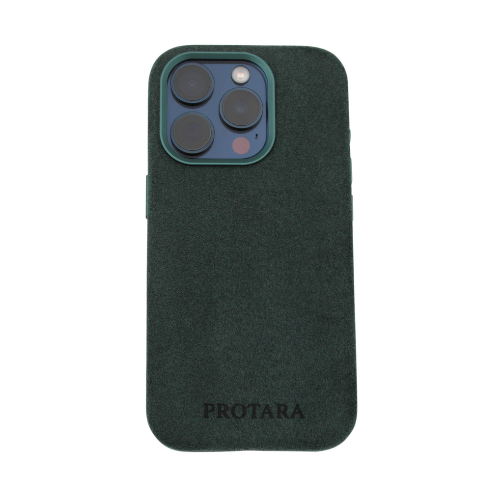 PROTARA Alcantara iPhone 14 Pro Case - Expedition Green