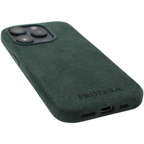 PROTARA Alcantara iPhone 15 Pro Case - Expedition Green