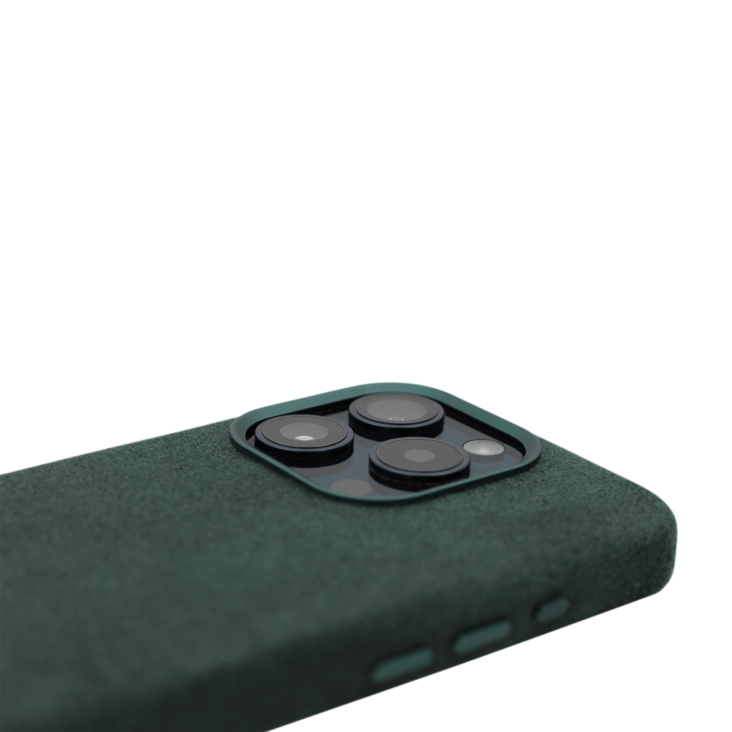 PROTARA Alcantara iPhone 15 Pro Case - Expedition Green
