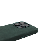 PROTARA Alcantara iPhone 15 Pro Case - Expedition Green