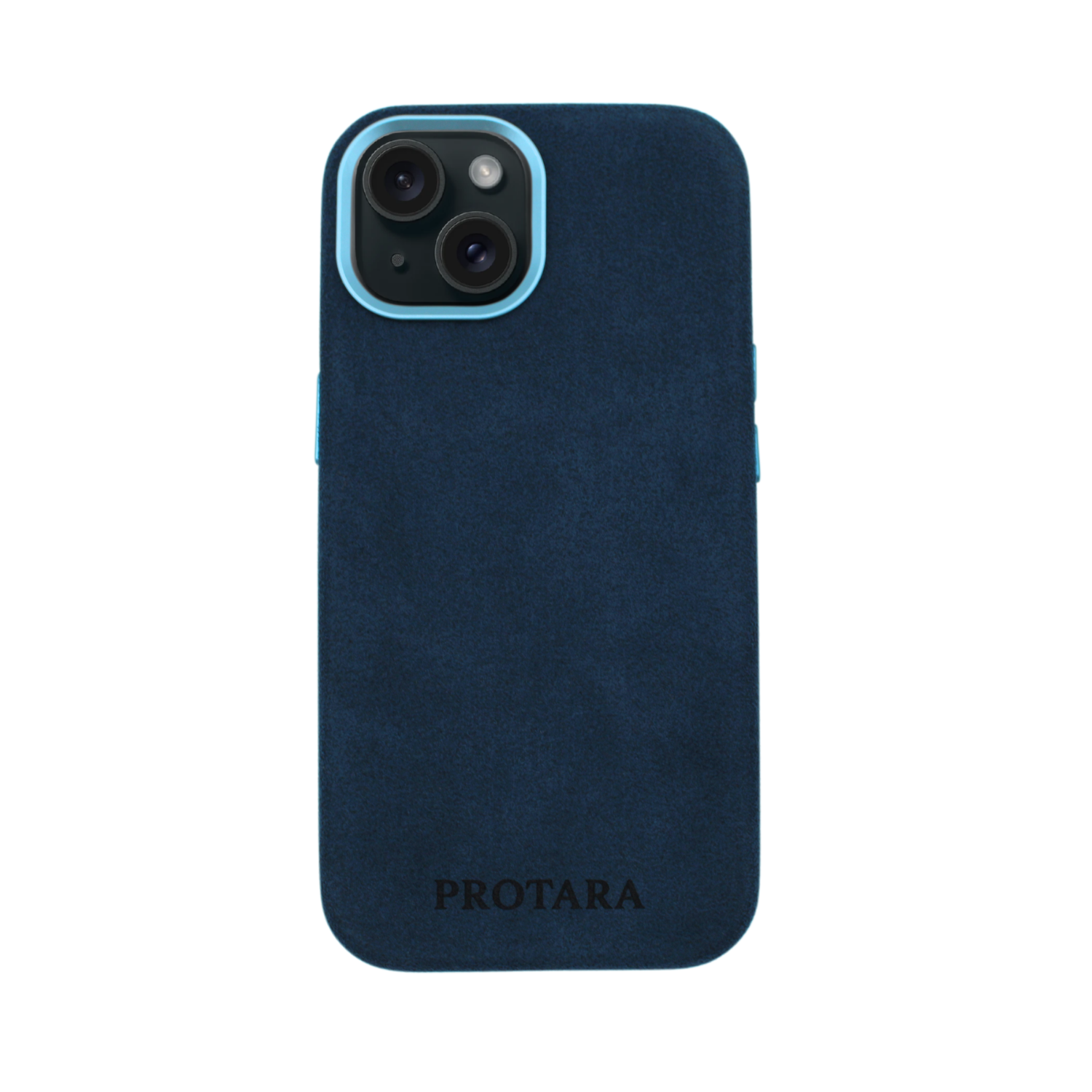 PROTARA Alcantara iPhone 15 Case - Ocean Voyage Blue