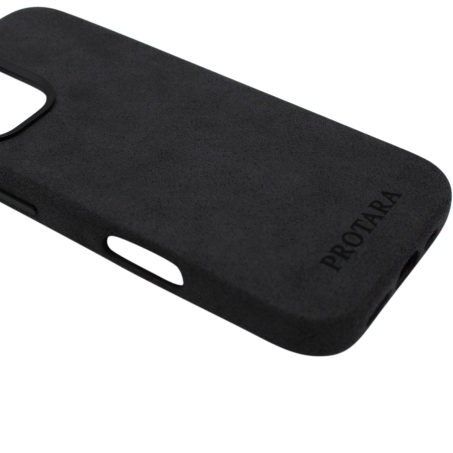 PROTARA Alcantara iPhone 16 Pro Max Case - Midnight Jet Black