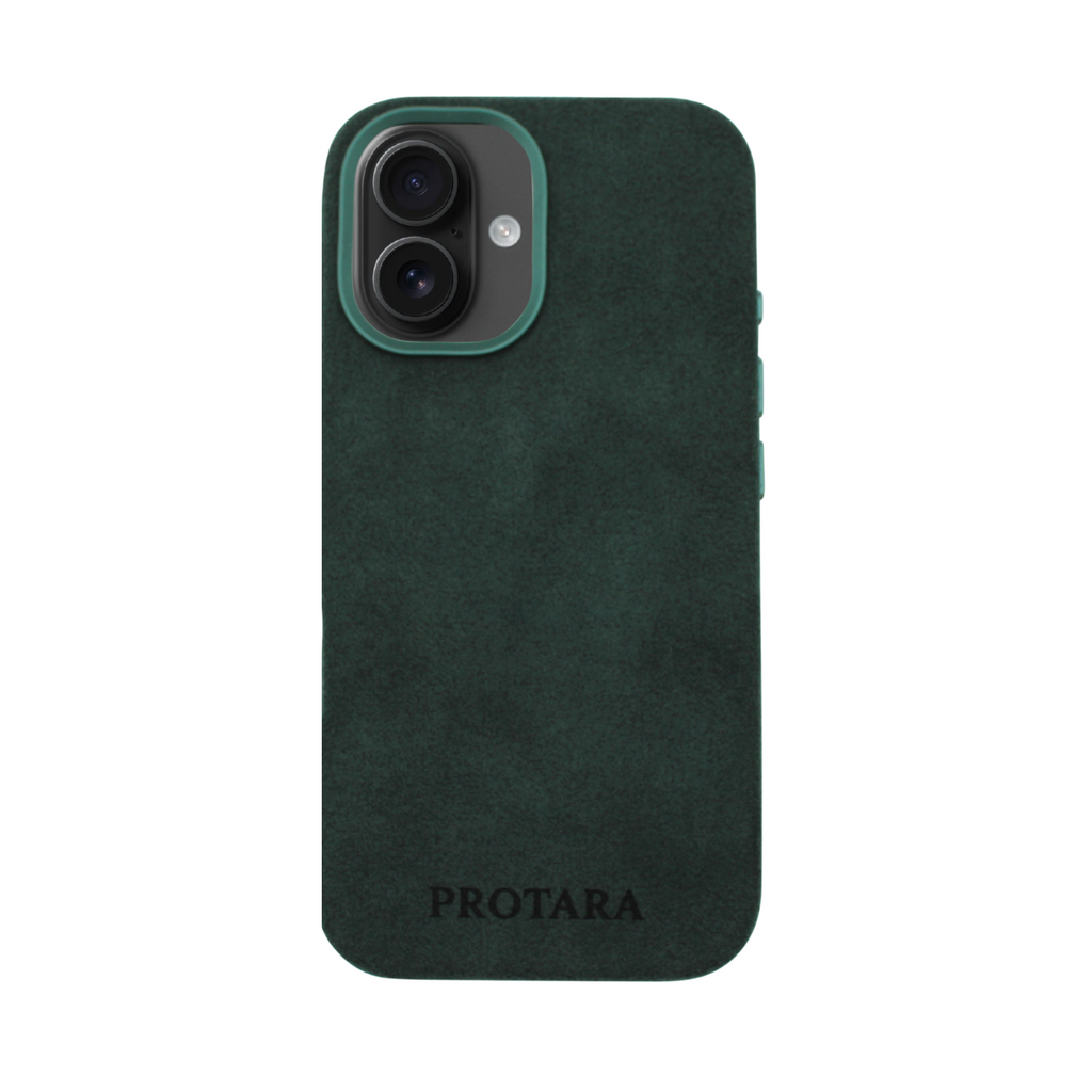 PROTARA Alcantara iPhone 16 Case - Expedition Green